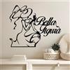 Wallity Hanah Home Elegante accessorio decorativo da parete in metallo, nero, 56 x 46 cm, 100% metallo, spessore 1,5 mm, design leggero e moderno per la decorazione della casa