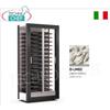 TECA per VINI con TELAIO A CORNICE DUNE in LEGNO colore ARGENTO, 3 LATI VETRO, cap.120 bottiglie ORIZZONTALI, Freddo STATICO o VENTILATO, temp.+4 +16C, per VINI BIANCHI o ROSSI, porte su 1 fronte, V.230 1, Kw.0,32, Peso 138 Kg,dim.mm.874x568x1865h