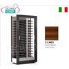 TECA per VINI con TELAIO A CORNICE CLASSICA in LEGNO colore BRONZO, 3 LATI VETRO,cap.60 bottiglie ORIZZONTALI, Freddo STATICO o VENTILATO, temp.+4 +16C, per VINI BIANCHI o ROSSI, porte su 1 fronte,V.230 1,Kw.0,12,Peso 110 Kg,dim.mm.874x388x1865h