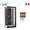 TECA per VINI con TELAIO A CORNICE CLASSICA in LEGNO colore ORO ROSA, 3 LATI VETRO,cap.60 bottiglie ORIZZONTALI, Freddo STATICO o VENTILATO, temp.+4 +16C, per VINI BIANCHI o ROSSI, porte su 1 fronte,V.230 1,Kw.0,12,Peso 110 Kg,dim.mm.874x388x1865h