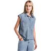 Street One A345826 Camicia in Jeans Effetto Sbiancato, Ultra Bleached Random Washed, 50 Donna