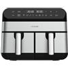 Cecotec Friggitrice ad Aria Calda Cecotec Advance 9000 Doppia 9L Indipendente 2800 W Nero, Acciaio inox