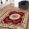 Pierre Tappeti Tappeto arredo salotto camera AUBUSSON ROSSO in ciniglia multiuso lavabile antiscivolo cm.140x200