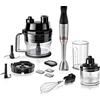 Bosch MSM6M8X1 - Frullatore a immersione, in acciaio inox/nero, 7 in 1, 1200 Watt