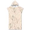 Highdi Surf Poncho con Cappuccio, Foglia Microfibra Asciugatura Rapida Telo Mare Uomo o Donna Adulto Asciugamano Accappatoio Ideale per Sport Piscina Spiaggia Nuoto (75x110cm,Beige)