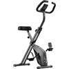 Dskeuzeew Cyclette da Casa, Cyclette Pieghevole, Resistenza Magnetica Regolabile a 8 Livelli, Display LCD, Bicicletta da Ciclismo da Interno Salvaspazio