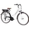 F.lli Schiano E-Ride, Bici Elettrica da Trekking 28 Inches per Adulti, 36V 10.4Ah Batteria Rimovibile, Motore 250W 40Nm, Trekking Ebike, Bianco