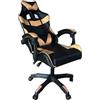 Gio Arreda Sedia Da Gaming Ergonomica Reclinabile, Poltrona per Gamer, Sedia Da Ufficio con Cuscino Lombare e Poggiatesta (Oro Rosa e Nero)
