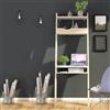 CAESAROO Scrivania 65x48x180 cm Bianco Opaco e Rovere Stile retrò - Rovere Chiaro/Bianco