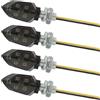 Supecesorio 4 X Mini Indicatori di Direzione, Moto 5led Mini Luce 12V M8, Indicatore Universale Impermeabile, Per Moto, Scooter, Quad, Crociere, Tutto-Terreno