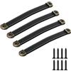 SYDARSYN 4 pezzi Maniglie in Pelle per Mobili Maniglia per Porte Maniglia Dell'Armadio Maniglie per Mobili Cucina Cassetti Armadietti Manopole Pomelli Armadio Tiretti 160 mm