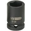 KS Tools 515.1021 Bussola Esagonale per Avvitatori ad Impulsi, Corta, 21 mm, 1/2