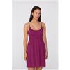 Tezenis Vestito Spalline Sottili Punto Smock In Viscosa Donna Rosso