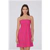 Tezenis Vestito Corto A Fascia Punto Smock Tela Viscosa Donna Rosa
