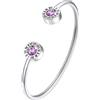 Supcare Braccialetto Donna Argento con Pietra Portafortuna, Alessandrite Bracciale Tennis Donna con Numeri Romani, Bracciale Ragazza Amicizia Laurea in Acciaio Inossidabile, Idee Regalo Donna Mamma