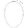 Purelei White Pearl necklace (argento) - Collana donna in resistente acciaio inossidabile - lunghezza 35-40 cm - Collana per un look personalizzato - impermeabile - regalo donna
