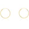 Monde Petit Damen & Kinder Creolen Hoop 12x1 mm Ohrstecker - Gelbgold 9 Karat (375) - Scatola Regalo - Certificato di garanzia