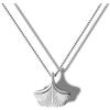 Helen de Lete Innovativa collana in argento sterling 925 con foglia di ginkgo