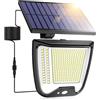 spqment Luce-Solare-LED-Esterno-con-Pannello 288 LED Faro Solari Lampada con Sensore di Movimento Faretto 3 Modes Luci Solari 270° Faretti Solar con 5m Cavo Luci da Esterni IP65 Impermeabile Giardino Lampade