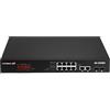 Edimax GS-5210PL - Switch Web Smart a lungo raggio a 12 porte Gigabit PoE+ VLAN di sorveglianza dotato di 2 porte Gigabit RJ45 e 2 porte SFP