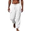 KonJim Pantaloni harem da uomo 2024 con coulisse Aladdin Hippie Harem Pantaloni in lino Yoga Spiaggia Pantaloni larghi Casual Lunghezza alla Caviglia Pantaloni Jogger Pantaloni della tuta Pantaloni