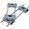 DSO Kit di fascette per tubi doppi per palo in acciaio HQ 30 cm, supporto per tubo o albero max. 64 mm in acciaio zincato per antenna satellitare e DVB-T2, antenna LTE, ombrellone, stazione meteo