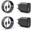 Sanronang 2 Pack 25W Caricatore USB C Caricabatterie per Samsung Galaxy S25 S24 S23 S22 S21S20 S10 S9 S8 A56 A55 A54 A36 A35 A34 A26 A25 A16 A05s, 2-Porto USB-C&USB-A Presa Carica Alimentatore con 2M Cavo