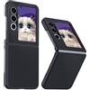 GIOPUEY Cover Compatibile con Nubia Flip 2, Pelle PU + PC Rigido Custodia, Speciale Struttura in Pelle Case，Anti-Impronta, AntiGraffio - Black