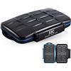 JJC Custodia per scheda di memoria JJC, 16 slot di archiviazione resistente all'acqua per 8 SD SDHC SDXC + 8 schede Micro SD