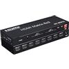 XYKJOBC Matrice HDMI 6x2 4K 60Hz - Splitter Switch 6 IN 2 Out con EDID per PC, TV, Doppio Schermo