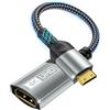 Nersligek Adattatore Mini HDMI a HDMI Femmina, 4K@60Hz 1440P@144Hz, UHD HDR ARC HDCP, Compatibile con Raspberry Pi Zero, TV, Monitor