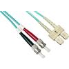 LINK Cavo Fibra Ottica Multimode LSZH Duplex OM3 50/125, SC-ST, 2 mt.