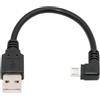 NFHK Cavo di ricarica dati Micro USB 5 pin a USB 2.0 tipo A ad angolo retto 90 gradi telefono tablet fotocamera 10 cm