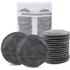 KinHwa Dischetti Struccanti Lavabili Pad Struccanti Riutilizzabili Panno Struccante per Pulizia del Viso Solo con Acqua 14 Pezzi Grigio