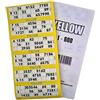 Bingosupermarket Biglietti per Bingo 600 Cartelle 6 Per Foglio 1-90 Forati (Giallo)