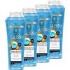 Gliss Kur Gliss Shampoo Aqua Revive senza peso (4 x 250 ml), shampoo per capelli con pantenolo e alghe marine, shampoo di riparazione per capelli normali e fini