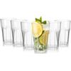 DIBALIYI 6PCS Bicchieri Vino Plastica Infrangibili, 300ml Bicchieri in Acrilico Premium Riutilizzabili, 10 OZ Set Acqua per Picnic in Casa Lavabili in Lavastoviglie