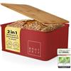 Portapane Da Cucina Contenitore Per Il Pane In Metallo Con Coperchio In Bambù, Utilizzabile Come Tagliere, Contenitore Per La Conservazione Del Pane Per Il Piano Di Lavoro Della Cucina Contenitore Per