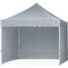 ABCCANOPY Gazebo pop-up 3 x 3 m, tendone commerciale con 4 pareti laterali rimovibili e borsa a rullo, 4 sacchi per pesi (grigio)