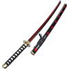 HZYYZH Samurai Ninja Wooden Sword Weapon, Anime Black Samurai Roronoa Zoro Cosplay Katana Armata Coltello Ninja Samurai Spada Giocattoli per Adolescenti,Burst