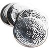 PREMIER Housewares 0508919 Sottobicchiere in Acciaio Inox con Effetto Battuto, Set di 4, 9 x 9 cm