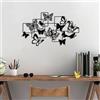 Wallity Hanah Home Elegante accessorio decorativo da parete in metallo nero, 70 x 40 cm, 100% metallo (spessore 1,5 mm), facile da montare, perfetto per arredamento moderno