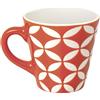 Excelsa Etnika Tazza caffè 90 ml, Porcellana, Rosso, 6.2x6.2x6 cm