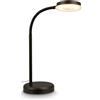 BRILONER - Lampada da tavolo a LED con touch, dimmerabile a passi, orientabile, lampada da comodino, lampada da scrivania, lampade da comodino, lampada comodino camera da letto, 13x55,5 cm, nero
