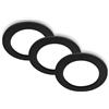 BRILONER - Set di 3 faretti da incasso 230V piatti, luce bianca neutra, 6W 660lm ciascuno, faretti incasso, faretti led incasso, faretti led interno incasso, 12 x 2,8 cm, nero
