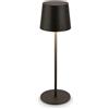 BRILONER - Lampada da tavolo LED senza fili IP44 con touch, dimmerabile, batteria ricaricabile, USBC, lampada da scrivania senza fili, lampada da comodino ricaricabile, 11x33 cm, nero