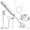 EBUYFIRE montalatte elettrico cappuccino USB ricaricabile 3 Velocità Regolabile 2 frusta elettrica cappuccinatore elettrico frullino montalatte per coffee, matcha, schiumatore latte elettrico con supporto
