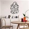 Wallity Hanah Home Elegante accessorio decorativo da parete in metallo, nero, 70 x 50 cm, 100% metallo, spessore 1,5 mm, facile da montare, perfetto per arredamento moderno