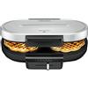 ROMMELSBACHER Waffel Automat WA 1250, per 2 cialde a forma di cuore, 16 cm, con rivestimento antiaderente, 1250 Watt, colore: nero/argento
