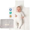 MIMUSELINA Fasciatoio Portatile Neonato | Fasciatoio da Viaggio Pieghevole, Impermeabile e Leggero | Esterno in Similpelle, Senza BPA | Ideale come Regalo Neonato | Fatto a Mano in Spagna